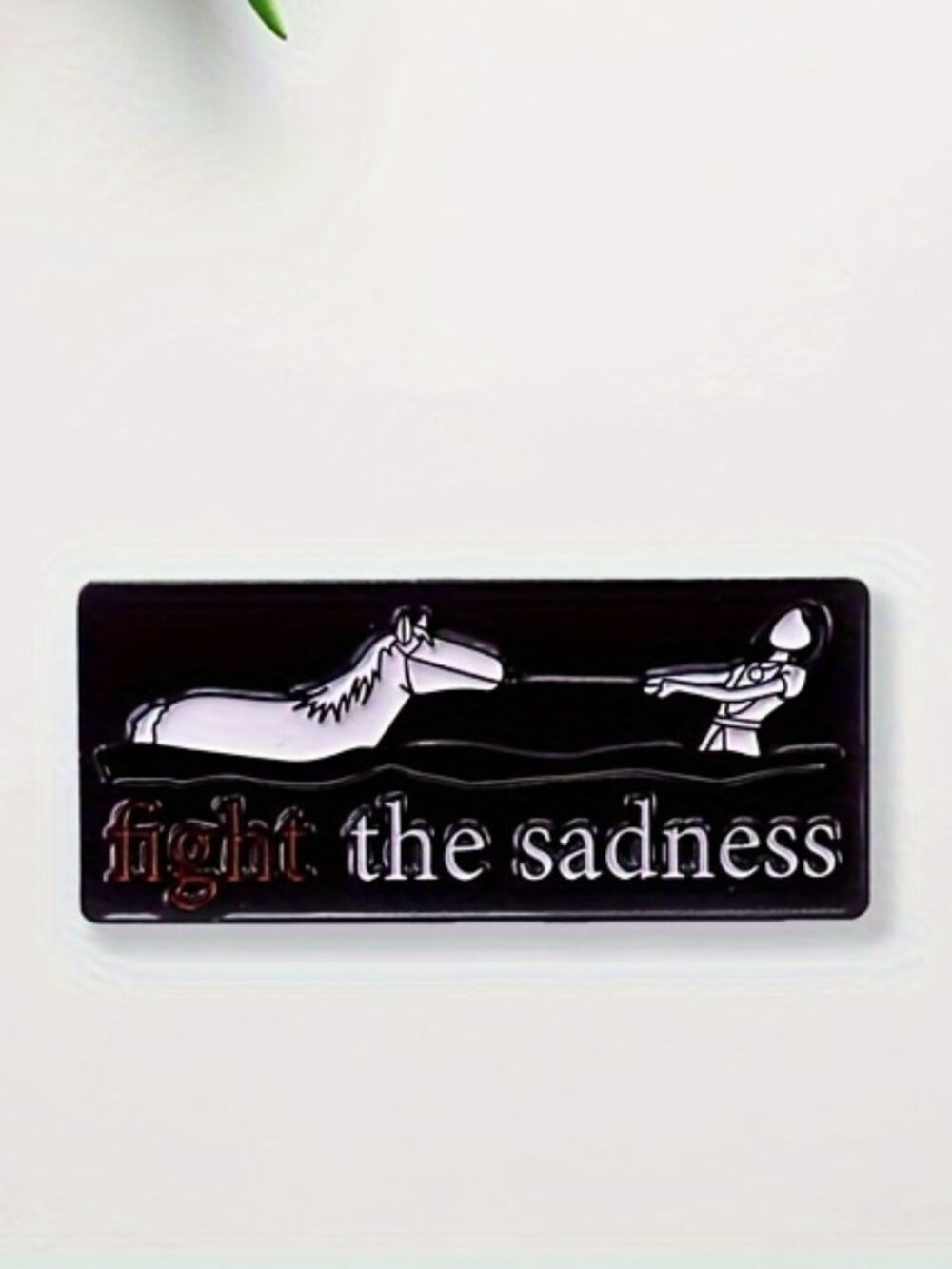 NEVER ENDING STORY FIGHT THE SADNESS ARTEX & ATREYU OIL DRIPPED ENAMEL PIN  NWT